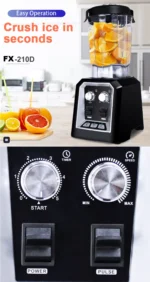 کلید ها و برنامه های بلندر (مخلوط‌کن) صنعتی فونیکس مدل FX-210D