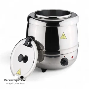 سوپ گرم‌کن صنعتی استیل با مخزن ۱۰ لیتری