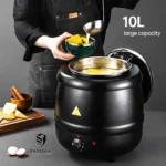 سوپ گرم‌کن برقی صنعتی با بدنه استیل رنگ مشکی