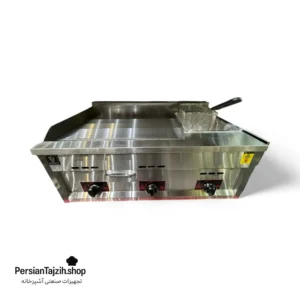 گریل گازی سه شعله صنعتی 85 پلاس فونیکس PHOENIX مدل +PH-85 با بدنه استیل و سبد سرخ‌کن