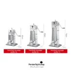 ابعاد سوسیس پرکن دستی استیل فونیکس در سه سایز