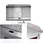 گریل گازی صفحه صاف و خط‌دار فونیکس (PHOENIX) مدل ۷۰ سانت - Image 3