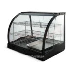 گرمکن رومیزی دو سینی دو طبقه با شیشه محدب و ترموستات مناسب کافی‌شاپ و فست‌فود